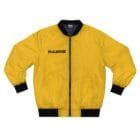 Failstate Bomber Jacket with a yellow body, black cuffs and collar, and bold "FAILSTATE" text on the chest.